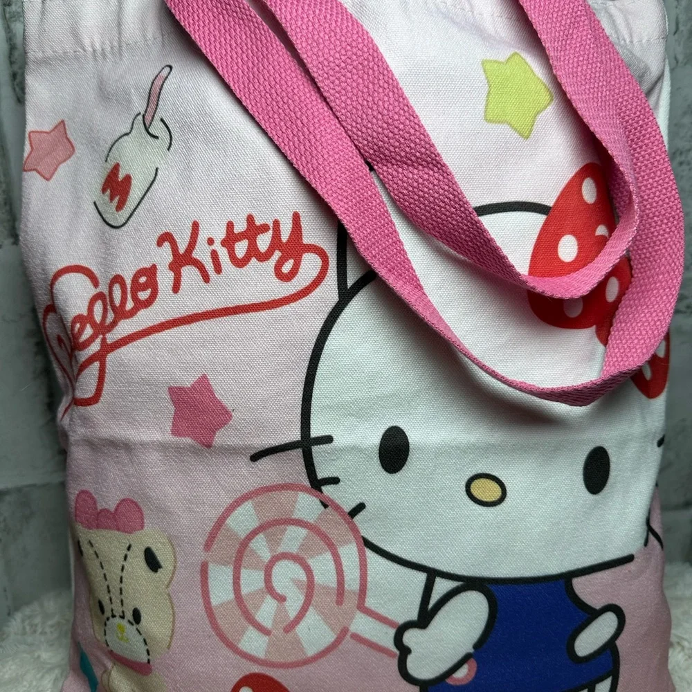 Hello Kitty Pink Canvas Tote Beauty Bundle